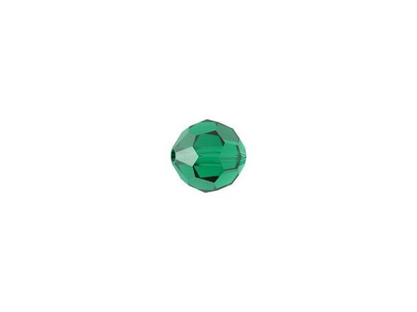 Rich and luxurious Emerald green color fills this PRESTIGE Crystal Components round bead. Displaying a classic round shape and multiple facets, this bead can be added to any project for a burst of sparkle. The simple yet elegant style makes this bead an excellent supply to have on hand, because you can use it nearly anywhere. It is small yet versatile in size, so you can incorporate it into all kinds of projects.Sold in increments of 12