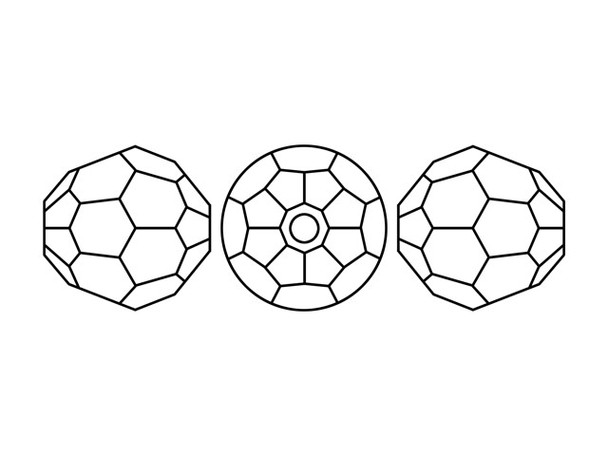 PRESTIGE 5000 6mm Faceted Round Graphite (12 Pieces)
