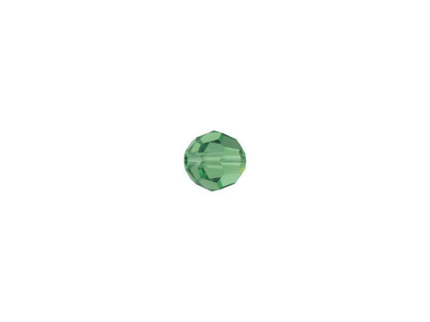 Displaying a classic round shape and multiple facets, this bead can be added to any project for a burst of sparkle. The simple yet elegant style makes this bead an excellent supply to have on hand, because you can use it nearly anywhere. This small bead features a lovely green color that sparkles with lush beauty.Sold in increments of 12