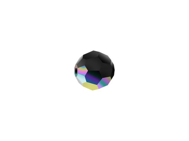 Displaying a classic round shape and multiple facets, this bead can be added to any project for a burst of sparkle. The simple yet elegant style makes this bead an excellent supply to have on hand, because you can use it nearly anywhere. This versatile bead features a bold black gleam with an iridescent finish that adds rainbow tones.Sold in increments of 12