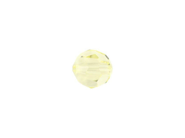 Displaying a classic round shape and multiple facets, this bead can be added to any project for a burst of sparkle. The simple yet elegant style makes this bead an excellent supply to have on hand, because you can use it nearly anywhere. This versatile bead features a pale yellow color full of fascinating sparkle.Sold in increments of 12