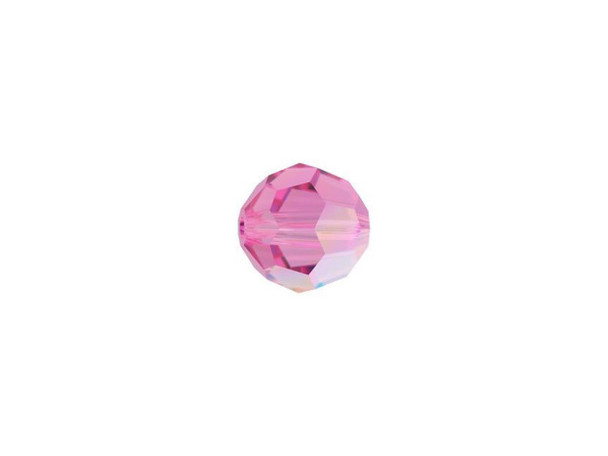 Displaying a classic round shape and multiple facets, this bead can be added to any project for a burst of sparkle. The simple yet elegant style makes this bead an excellent supply to have on hand, because you can use it nearly anywhere. This versatile bead features a sweet and rosy pink color with an iridescent finish that adds rainbow tones.Sold in increments of 12