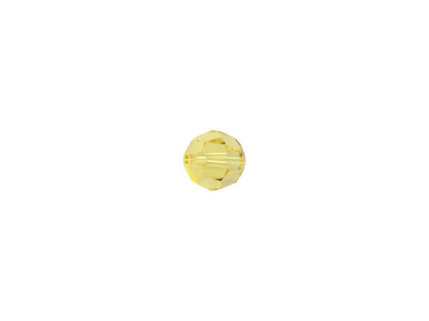 Displaying a classic round shape and multiple facets, this bead can be added to any project for a burst of sparkle. The simple yet elegant style makes this bead an excellent supply to have on hand, because you can use it nearly anywhere. This small bead features a cheerful yellow sparkle full of sunny beauty.Sold in increments of 12