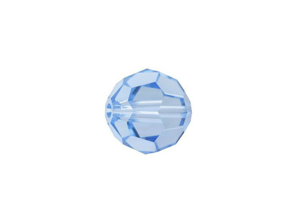 Displaying a classic round shape and multiple facets, this bead can be added to any project for a burst of sparkle. The simple yet elegant style makes this bead an excellent supply to have on hand, because you can use it nearly anywhere. This eye-catching bead features a powder blue color full of elegant sparkle.Sold in increments of 6