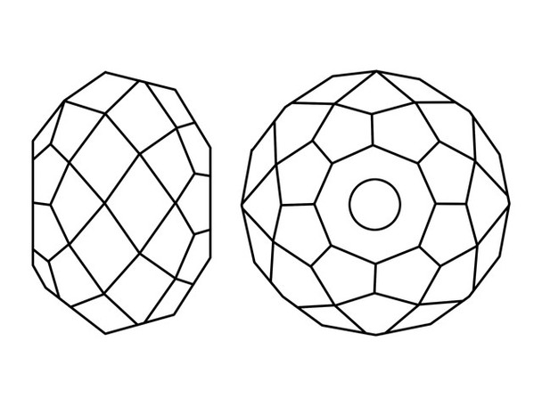 PRESTIGE 5040 12mm Briolette Bead Greige (3 Pieces)