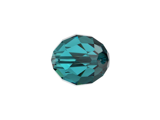 PRESTIGE 5044 5 x 4mm Briolette Olive Bead Blue Zircon (6 Pieces)