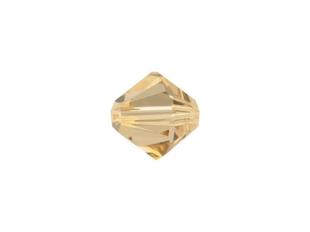 This 8mm Bicone bead comes in the golden-yellow shade of Light Colorado Topaz. Its 8mm size is perfect for stringing onto bracelets or necklaces. You can create a bracelet using only these beads, or try mixing and matching various colors. The innovative cut features alternating large and small facets. This design creates higher brilliance and sparkle.Sold in increments of 6