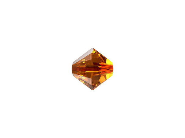 Give your designs an elegant look with this beautiful faceted Bicone in the gorgeous Light Amber color from PRESTIGE Crystal Components. This Bicone crystal features the cut with 12 amazing facets full of sparkle and brilliance. This patented cut is beyond measure and just has to be seen to be truly appreciated. Make your designs pop with this gorgeous 6mm crystal bead today.Sold in increments of 12