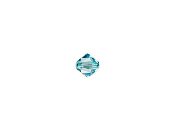 Beautiful shape defines this PRESTIGE Crystal Components 4mm Bicone in Light Turquoise. This crystal bead features a rounded Rhombus shape with alternating facets that catch the light to create magnificent sparkle. The innovative cut features an increased number of alternating large and small facets. This bead is full of brilliance and is sure to be a fabulous addition to your beaded designs. This bead features a bright blue color that shines with icy brilliance.Sold in increments of 24