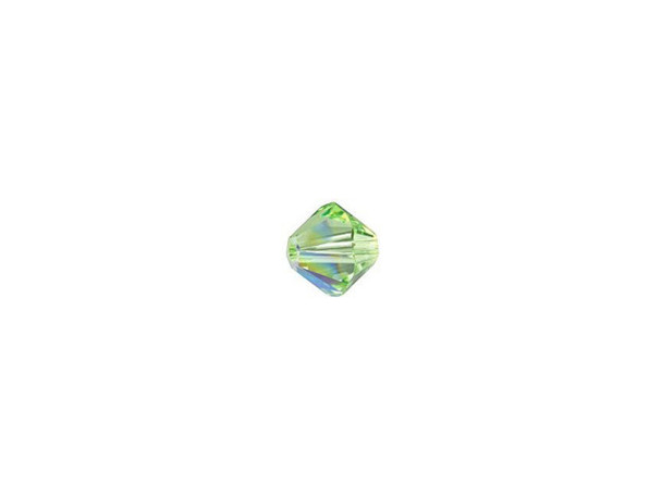 Elegant sparkle fills this PRESTIGE Crystal Components bead. This bead features the popular Bicone shape that tapers at both ends, much like a diamond. The multiple facets cut into the surface of the crystal create a sparkling effect that is sure to catch the eye. This bead is small in size, so you can use it between larger beads for a fun pop of color. The shimmer effect is a special coating specifically designed to capture movement. This effect adds brilliance, color vibrancy, and unique light refraction.Sold in increments of 24