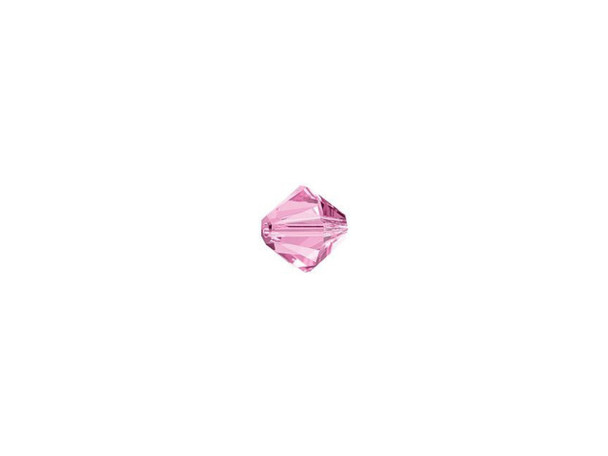 When you want to add a feminine touch to any piece, use this PRESTIGE Crystal Components 5328 4mm cut Bicone in Rose. This pastel pink crystal would beautifully complement any dark reds or purples in your collection. Use this small crystal as a spacer in your favorite necklace or bracelet designs, or make it a focal piece in your next set of earrings. Pair it with your favorite pendants or large beads, or string a few together for a beautiful floating necklace. The cut of this crystal makes it perfect for adding sparkle and shine to any piece. This patented cut is bursting with captivating brilliance and will provide you with gorgeous results.Sold in increments of 24