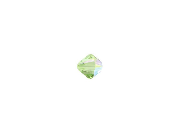 The beautiful Peridot color and AB finish of this faceted Bicone from PRESTIGE Crystal Components will give your designs a touch of natural elegance. This Bicone crystal features the cut with 12 amazing facets for added sparkle and brilliance. Make your designs pop with this gorgeous 4mm crystal bead today. It's small in size, so you can use it as a spacer or showcase it in earrings.Sold in increments of 24