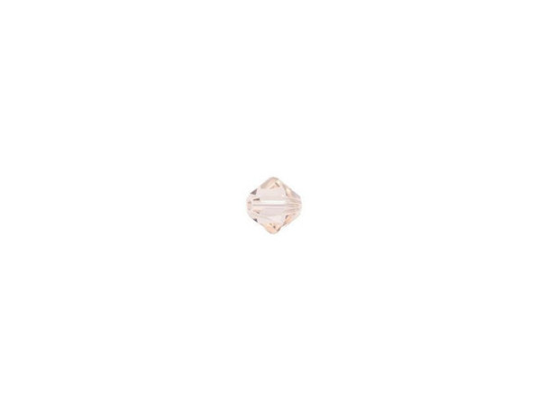 This dainty 3mm Bicone has plenty of sparkle for its small size. It comes in a soft peach coloring that will go well with pastel designs. Try it with freshwater pearls. This bead makes an excellent accent in seed bead embroidery and weaving projects. The innovative cut features brilliant facets for added sparkle. This design is sure to be a fabulous addition to your designs.Sold in increments of 24