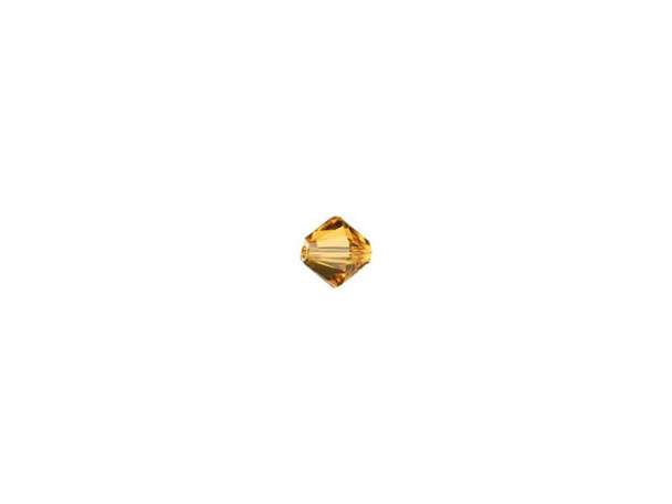 Try using this beautiful 3mm cut Topaz Bicone as a spacer bead to create a design that gives off sparkling golden tones. This small Bicone bead from PRESTIGE Crystal Components is a versatile piece that can be used in earrings, multi-strand designs, necklaces, bracelets, and bookmark dangles. This bead makes an excellent accent in seed bead embroidery and weaving projects. The 3mm Bicone is small but sparkly. The innovative cut features brilliant facets for added sparkle. This design is sure to be a fabulous addition to your designs.Sold in increments of 24