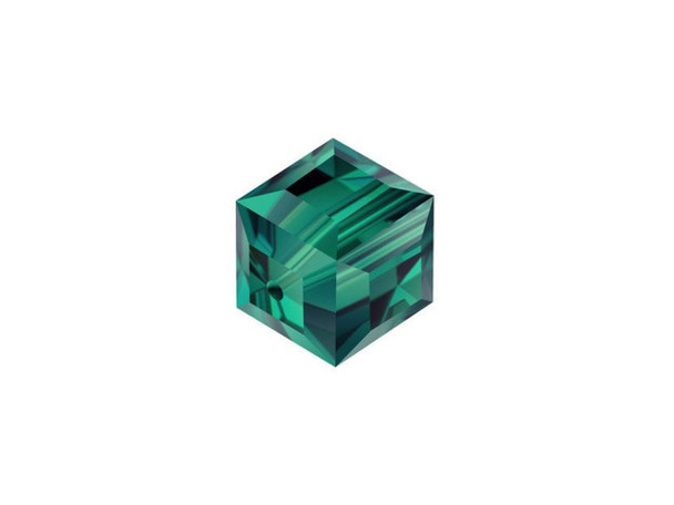 Rich style can be yours with this PRESTIGE Crystal Components cube bead. This modern bead features a cube shape with precision-cut facets for sparkle from every angle. This bead is perfect for creating a playful feel in your designs. Try it in necklaces, bracelets and even earrings. It's sure to add excitement to your style. This bead displays a deep and luxurious green color.Sold in increments of 6