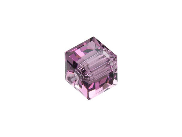 Bring geometric flair to your projects with this PRESTIGE Crystal Components cube bead. This modern bead features a cube shape with precision-cut facets for sparkle from every angle. This bead is perfect for creating a playful feel in your designs. Try it in necklaces, bracelets and even earrings. It's sure to add excitement to your style. This crystal features a beautiful shade of purple between Amethyst and Light Amethyst, for a perfectly soft and majestic hue. It's great for floral and spring-inspired designs.Sold in increments of 6