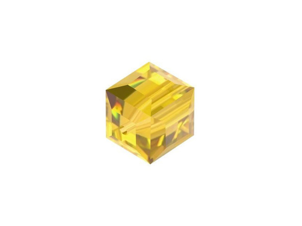 You'll love creating unforgettable style with this PRESTIGE Crystal Components cube bead. This modern bead features a cube shape with precision-cut facets for sparkle from every angle. This bead is perfect for creating a playful feel in your designs. Try it in necklaces, bracelets and even earrings. It's sure to add excitement to your style. This lovely bead features a sunny yellow sparkle.Sold in increments of 6