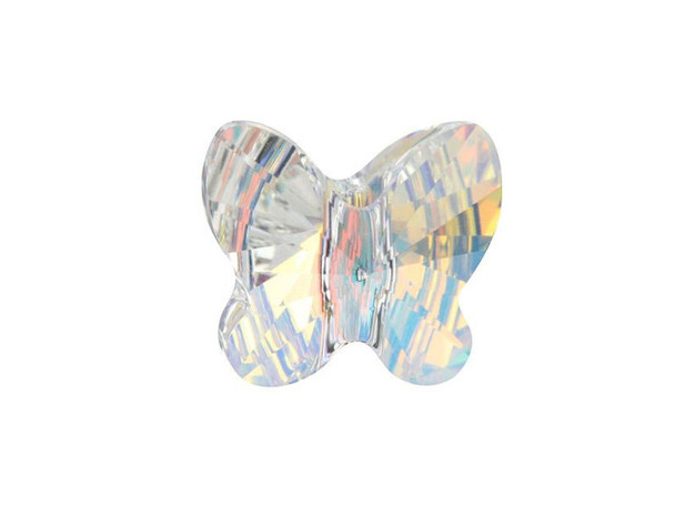 Put a graceful touch of sparkling beauty in your designs with the PRESTIGE Crystal Components 5754 10mm butterfly in Crystal AB. The fun shape is created with faceted crystal, displaying eye-catching sparkle at every angle. This bead will add a sophisticated touch to your designs while incorporating depth. Use this bead in a number of different jewelry ideas, including bracelets and earrings. Hang one from your purse strap or dangle from a special necklace and add a whimsical touch to any accessory. This bead features a clear coloring with an iridescent finish full of gleaming rainbow colors.Sold in increments of 6