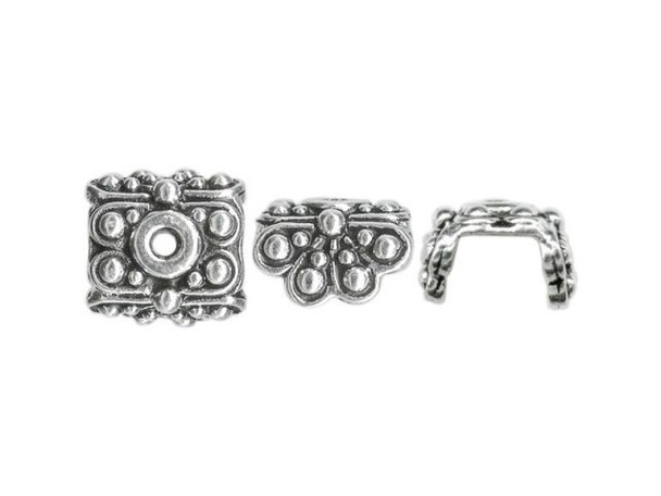 TierraCast Raja Pendant Caps - Antiqued Silver Plated (ten)