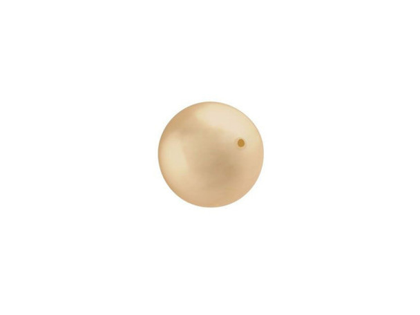 Your designs will stand out with this PRESTIGE Crystal Components crystal pearl. This crystal pearl features a smooth, round surface that will accent any jewelry design with a dash of timeless elegance. Pearls are always classic choices for designs and exude sophistication and luxury. This faux pearl has a crystal core that makes it heavier. Its pearl coating is similar to a natural pearl luster and is consistent in color. This pearl is the perfect size for matching jewelry sets. It displays a regal golden luster.Sold in increments of 50