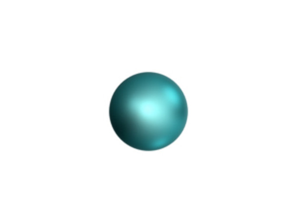 PRESTIGE 5810 6mm Round Crystal Pearl Crystal Iridescent Dark Turquoise (100 Pieces)