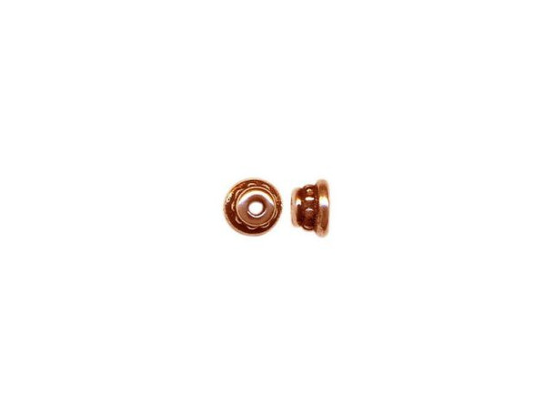 TierraCast Antiqued Copper Plated Bead Caps, Cast, Beaded (hundred)