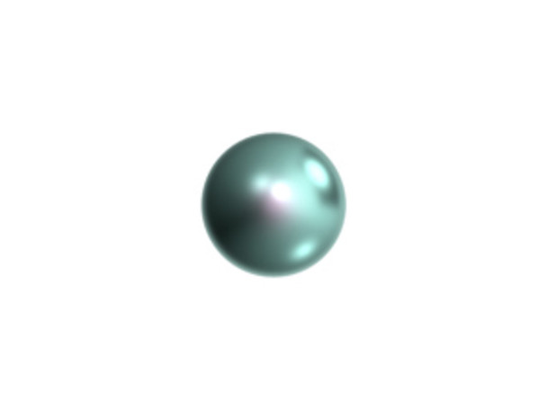 PRESTIGE 5818 10mm Round Half-Drilled Crystal Pearl Crystal Iridescent Light Turquoise (10 Pieces)