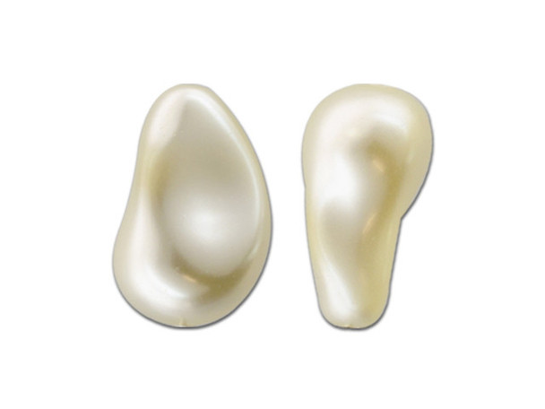 Add a drop of style to your designs with this crystal baroque drop pearl from PRESTIGE Crystal Components. This crystal pearl features a drop shape punctuated with uneven ridges and valleys giving it an organic feel. Pearls are always classic choices for designs and exude sophistication and luxury. This faux pearl has a crystal core that makes it heavier. Its pearl coating is similar to a natural pearl luster and is consistent in color.Sold in increments of 5