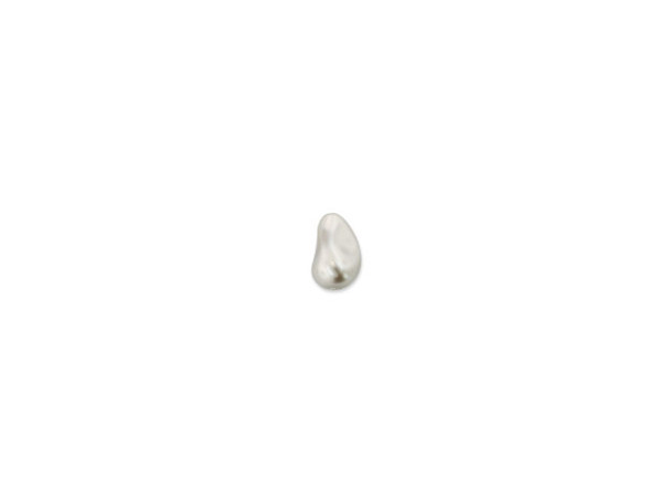 Add a drop of style to your designs with this crystal baroque drop pearl from PRESTIGE Crystal Components. This crystal pearl features a drop shape punctuated with uneven ridges and valleys giving it an organic feel. Pearls are always classic choices for designs and exude sophistication and luxury. This faux pearl has a crystal core that makes it heavier. Its pearl coating is similar to a natural pearl luster and is consistent in color.Sold in increments of 10
