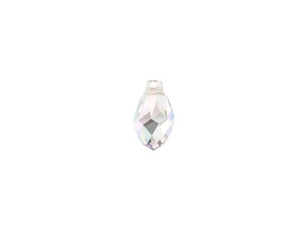 You'll find plenty of uses for this gorgeous Briolette pendant from PRESTIGE Crystal Components. The pendant is in a broad teardrop shape and features multiple facets that capture the light. An iridescent finish creates a warm display of color across the surface. You can use this 7mm pendant as part of a classic pair of dangly earrings or mix it with colorful beads for a unique bracelet design. It would go equally well with silver or gold.Sold in increments of 6