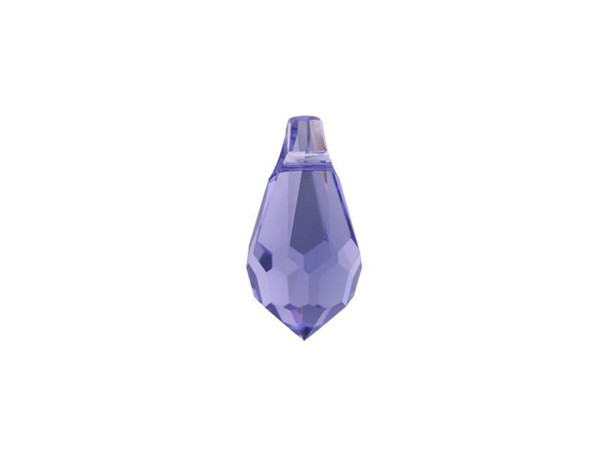 Bring a magical touch to designs with this PRESTIGE Crystal Components teardrop. This crystal pendant features an elegant and faceted teardrop shape that would look lovely dangling from the center of a necklace design. Use this pendant in necklace or earring designs for a luxurious drop of sparkle. It's sure to catch the eye and light up your looks. This versatile drop features an icy purple sparkle.Sold in increments of 6