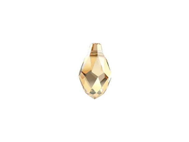 You'll find plenty of uses for this gorgeous Briolette pendant from PRESTIGE Crystal Components. The pendant is in a broad teardrop shape and features multiple facets that capture the light. You can use this 9mm pendant as part of a classic pair of dangly earrings or mix it with colorful beads for a unique bracelet design. This versatile pendant features a pale gold color like that of champagne.Sold in increments of 6