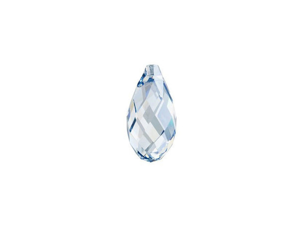 With this PRESTIGE Crystal Components Briolette pendant in Crystal Blue Shade, you can bring a sweet blue sensation to any jewelry idea. This lovely teardrop-shaped pendant is crafted with multiple diamond-shaped facets for amazing sparkle. With its top stringing hole, this piece is great as a pendant in a dainty necklace or can be used as a darling charm on a bracelet. In the Crystal Blue Shade color, this component displays a rich coat of slate blue-grey shine.