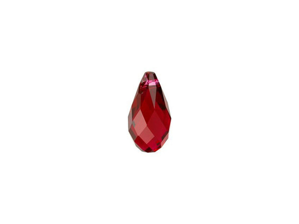 Bring romance to designs with this PRESTIGE Crystal Components pendant. This teardrop-shaped pendant is crafted with multiple diamond-shaped facets for brilliant sparkle. With its top-drilled stringing hole, this piece is great for dangling from designs. Dangle this pendant from necklaces and earrings for sophisticated style. This small pendant can be used in all kinds of designs. This pendant features a rich scarlet red color, full of rosy warmth.