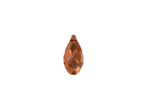 A rich amber color fills this PRESTIGE Crystal Components briolette pendant. This teardrop-shaped pendant is crafted with multiple diamond-shaped facets for brilliant sparkle. With its top-drilled stringing hole, this piece is great for dangling from designs. Dangle this pendant from necklaces and earrings for sophisticated style.