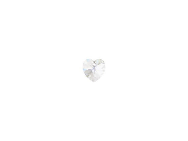 This 10mm PRESTIGE Crystal Components heart pendant displays a pale gray Crystal Moonlight shade that gains incredible brilliance from precision cut facets. Heart-shaped jewelry is a timeless choice and this pendant offers a sparkling take on the look. For a pretty necklace, simply string one onto pink silk ribbon.Sold in increments of 6