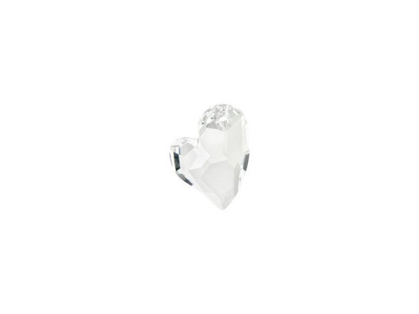 This Devoted 2 U heart pendant from PRESTIGE Crystal Components is sure to make your heart flitter with its brilliant shine. The facets reflect light to make this pendant sparkle, and it will make your piece sparkle too. The hole is set to the right to show off the asymmetrical shape of this heart. The angle at which it hangs makes it ideal for an offbeat fashion theme. This pendant can also be used in bridal jewelry since Crystal looks beautiful with white material.