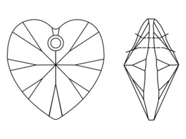 PRESTIGE 6228 14mm Heart Pendant Light Rose Shimmer (6 Pieces) PRESTIGE 6228 14mm Heart Pendant Light Rose Shimmer (6 Pieces)