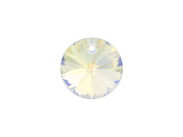 Give your designs a sparkling element with this disc pendant from PRESTIGE Crystal Components. This iridescent circular pendant has been faceted to allow it to sparkle and shine brilliantly. The pendant's complex faceting imitates the look and luminosity of a multi-layered cut. This pendant is small enough to be used in earrings or bracelets. Use it with colorful beads to form an eye-catching dangle on your designs.Sold in increments of 12