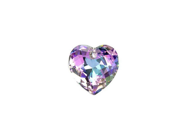 Add a modern and romantic symbol to your style with this PRESTIGE Crystal Components Heart Cut pendant. This pendant will promote a sense of everyday passion in your jewelry projects, making each design enduring and iconic. The beautiful crystal pendant sparkles at every angle. This small pendant can be used in necklaces, bracelets, and even earrings. This crystal features a dance of sweet purple, blue, and green colors. Full Of SparkleGorgeous Vitrail light heart cut pendant crystals I have made several pairs of earrings with these gorgeous crystals over the last couple of yearsBev M, Serious Artbeader Sold in increments of 3
