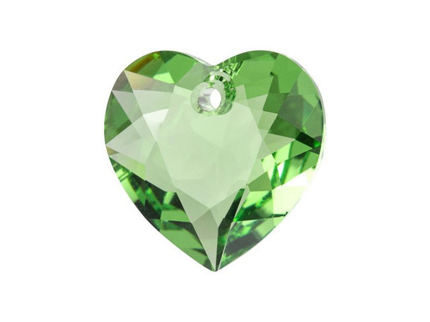 Add a modern and romantic symbol to your style with this PRESTIGE Crystal Components Heart Cut pendant. This pendant will promote a sense of everyday passion in your jewelry projects, making each design enduring and iconic. The beautiful crystal pendant sparkles at every angle. Showcase this bold pendant in sophisticated necklace designs. This crystal features cheerful green color.