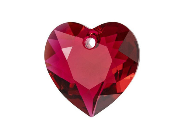 Add a modern and romantic symbol to your style with this PRESTIGE Crystal Components Heart Cut pendant. This pendant will promote a sense of everyday passion in your jewelry projects, making each design enduring and iconic. The beautiful crystal pendant sparkles at every angle. Showcase this bold pendant in sophisticated necklace designs. This crystal features a rich scarlet red color, full of rosy warmth.