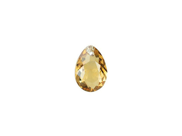 Create sophistication and sparkle in your jewelry designs with this PRESTIGE Crystal Components pear cut pendant. This classic yet contemporary shape will give your projects a standout style with its multilayered, gemstone-inspired cut. This lightweight pendant is sure to make a wonderful showcase in your necklace and earring designs. It features dazzling pale gold sparkle.Sold in increments of 3