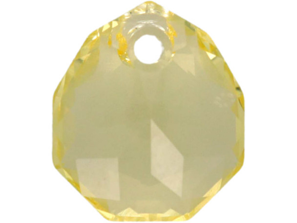 Let your designs shine with this PRESTIGE Crystal Components 6436 Majestic Pendant. This pendant features a wide teardrop-like shape with angular facets. These facets catch the light and make this pendant really sparkle. There is a stringing hole at the top of the pendant, so it is easy to add it to your designs. This pendant features a Jonquil color.