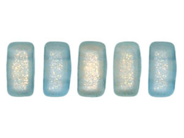 CzechMates Glass 3 x 6mm Halo Shadows 2-Hole Brick Bead Strand