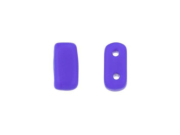 CzechMates Glass 3 x 6mm Matte Indigo 2-Hole Brick Bead Strand