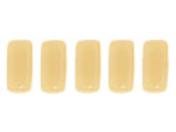 CzechMates Glass 2-Hole Rectangle Brick Beads 6x3mm - Opaque Light Beige