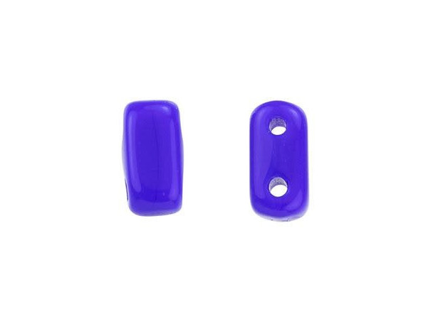 CzechMates Glass 3 x 6mm Indigo 2-Hole Brick Bead Strand