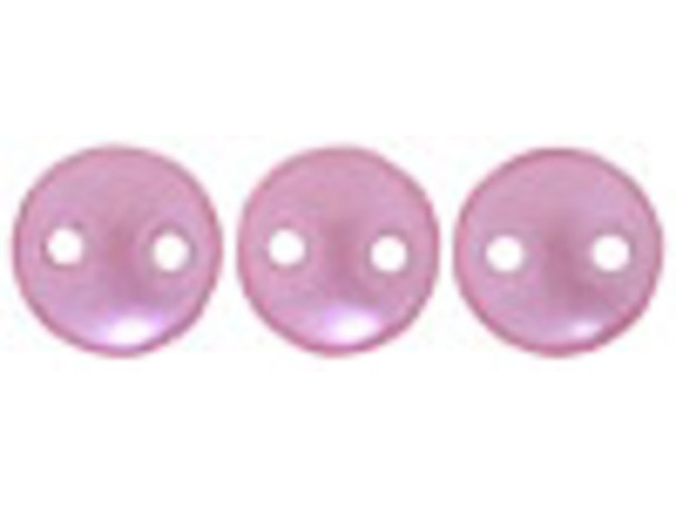 CzechMates Glass 6mm Pearl Coat Flamingo 2-Hole Lentil Bead Strand CzechMates Glass 6mm Pearl Coat Flamingo 2-Hole Lentil Bead Strand