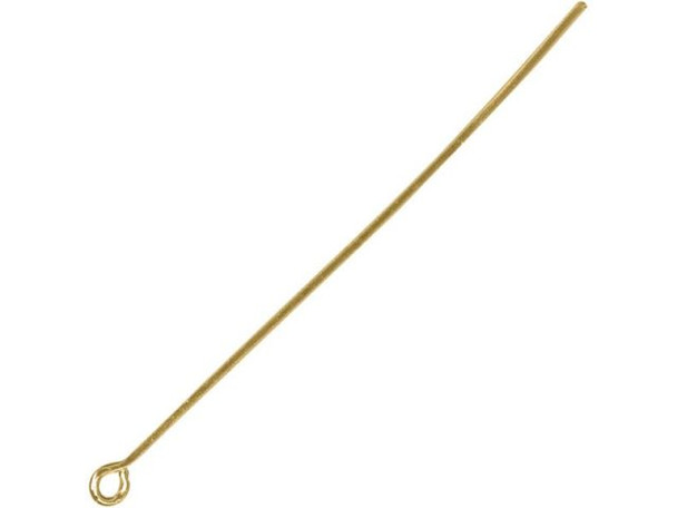 Yellow Plated Eye Pin, 1-1/2", Thin (ounce)